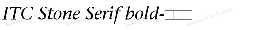 ITC Stone Serif bold字体转换